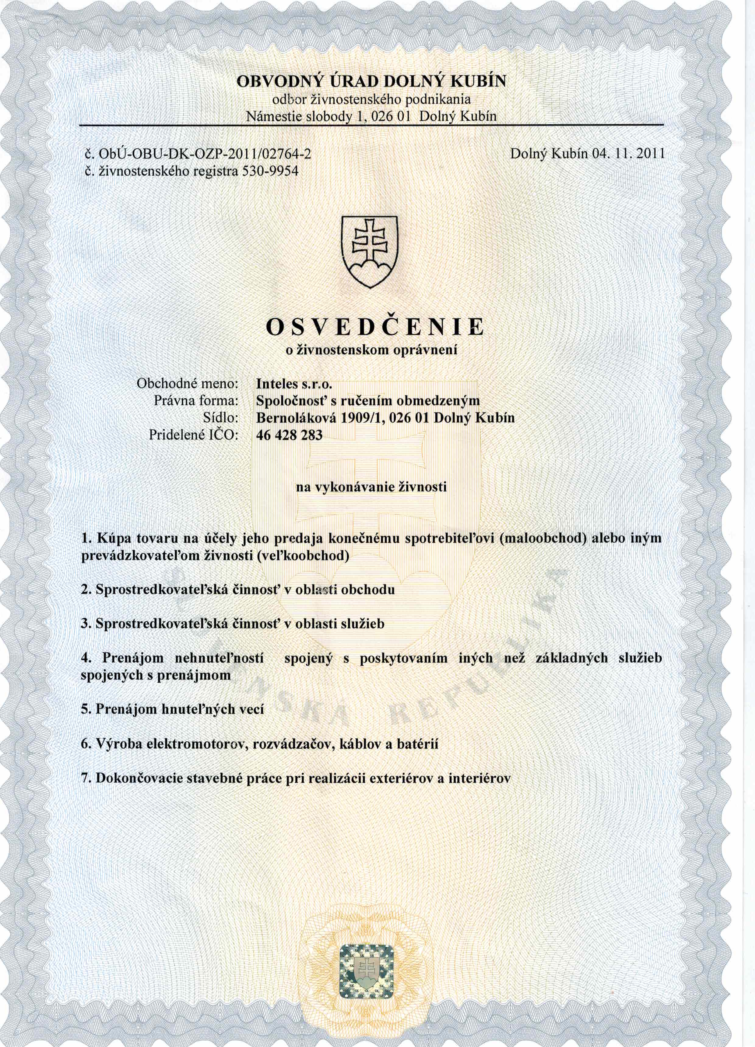 Osvedcenie 2